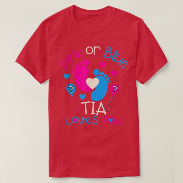 Lieben mit rosa oder blauer Tia, bei denen Ihr Bab T-Shirt (Design vorne)