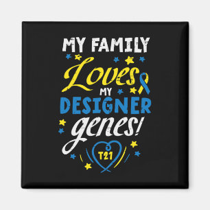 Lieben My Genes T21 Down Syndrome Awareness Magnet