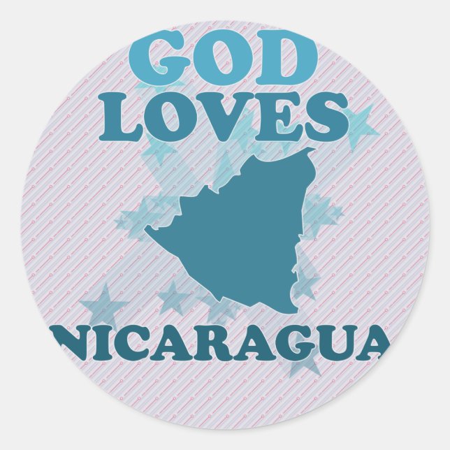Lieben Nicaragua Runder Aufkleber (Vorderseite)