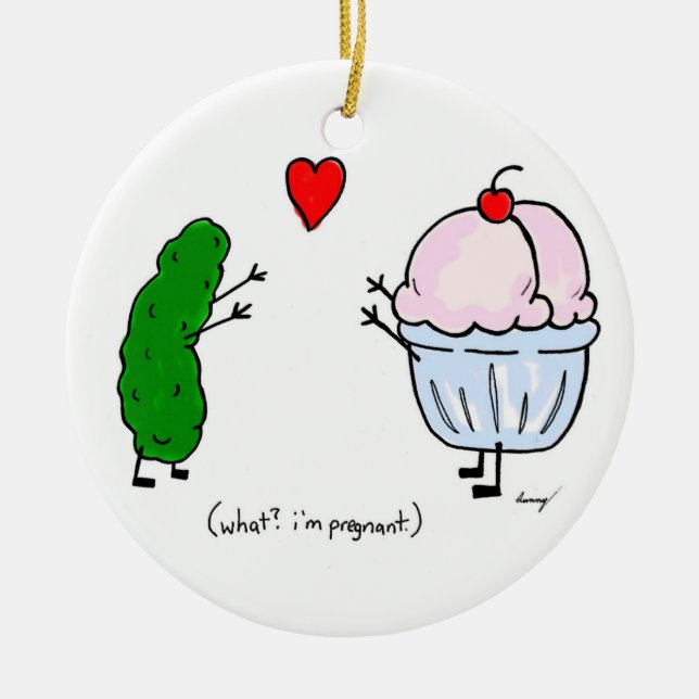 Lieben Pickle Ice Creme Ornament - Blau (Vorne)