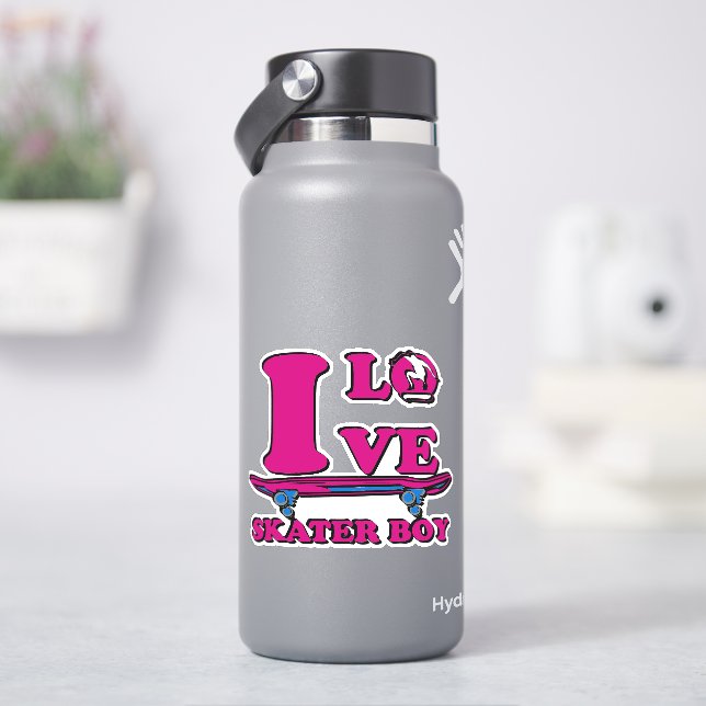 Lieben Skater Skateboard 4" Kiss Cut Vinyl Sticker (HydroFlask)