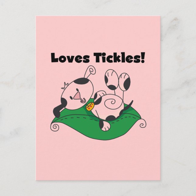 Lieben Tickles T - Shirt und Geschenke Postkarte (Vorderseite)