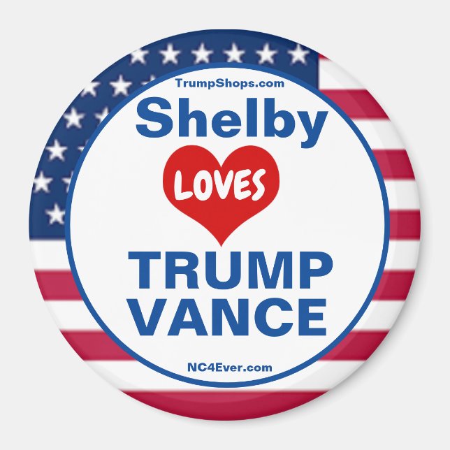 Lieben TRUMP VANCE patriotisch Magnet (Vorne)