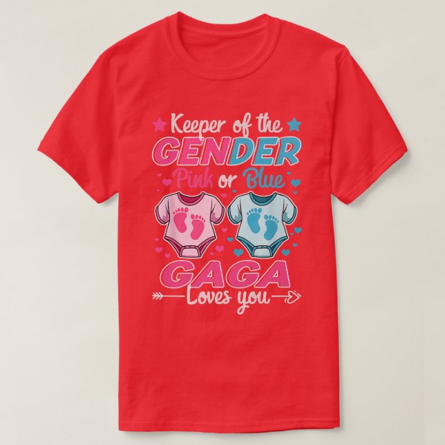 Lieben von Rosa oder Blauem Gaga bei Geschlecht T-Shirt (Design vorne)