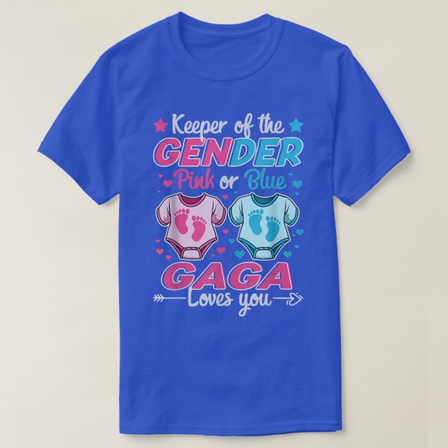 Lieben von Rosa oder Blauem Gaga bei Geschlecht T-Shirt (Design vorne)