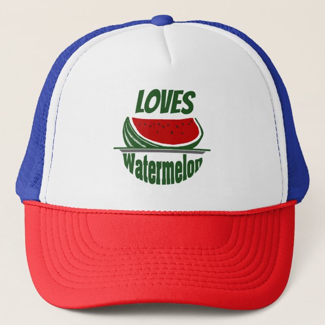 Lieben Watermelon Hat Truckerkappe (Vorderseite)