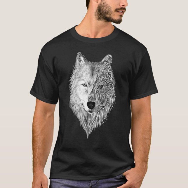 Lieben Wolves Wolfskleid T-Shirt (Vorderseite)