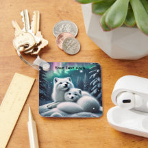 Liebende arktische Füchse Nordlichtschneewald