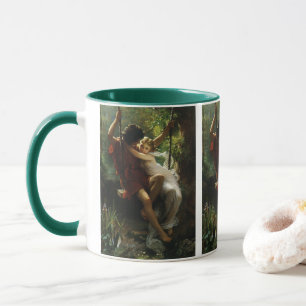 Liebende auf einer Schaukel. Frühling von Pierre A Tasse