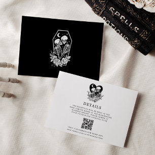 Liebende bis zum Tod Skelette & Rosen Details Einladung