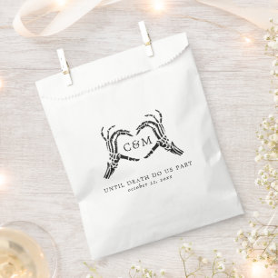 Liebende bis zum Tod Skelette und Rosen Hochzeit Geschenktütchen