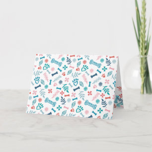 Liebende Blumen- und Foliage Pet Print Muster Karte