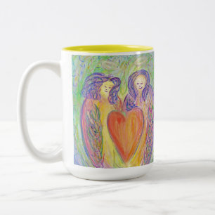 Liebende Engel des Guardian Heart Art Kaffee Tasse