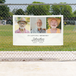 Liebende Erinnerung Moderne, stilvolle 3-Foto-Beer Banner