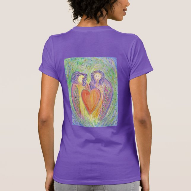 Liebende Kind-Schutzengel Kunst T - Shirt (Rückseite)