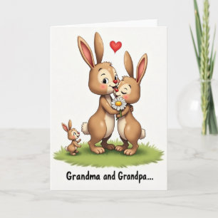 Liebende Lagomorpha-Familienkarte Karte
