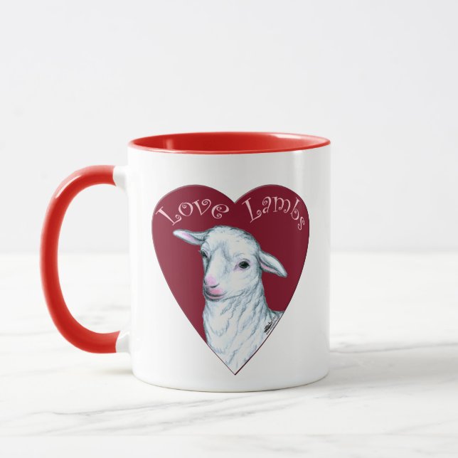 Liebende Lämmer Tasse (Links)