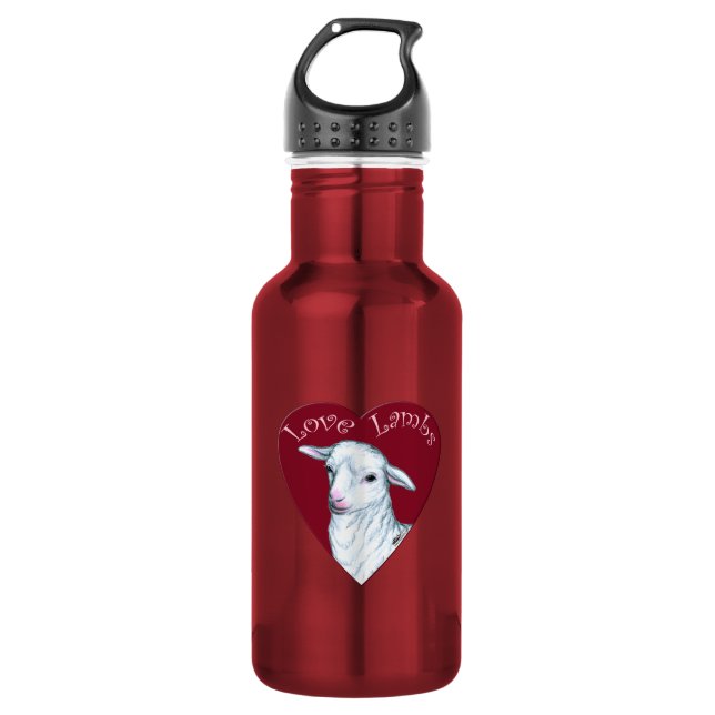 Liebende Lämmer Trinkflasche (Vorderseite)