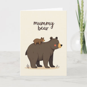Liebende Mummy-Bär-Kunstkarte Karte