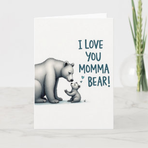 Liebende Mutter-Bär-Grußkarte Karte