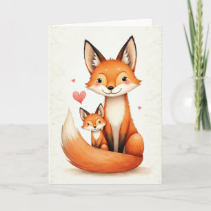 Liebende Mutter Fuchs Tag Karte