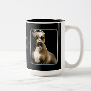 Liebende Pet Pitbull-Tasse Zweifarbige Tasse