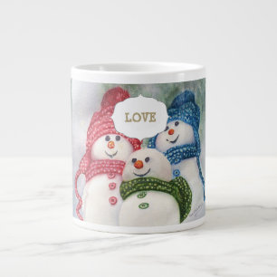 LIEBENDE SNOWMAN-FAMILIE Jumbo-Tasse