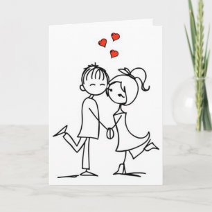 ***LIEBENDE STICKER-PAAR*** JUBILÄUM KARTE