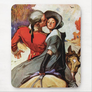 Liebende zu Pferd Mousepad