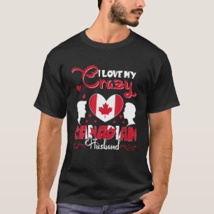 Liebender verrückter lustiger kanadischer Ehemann T-Shirt