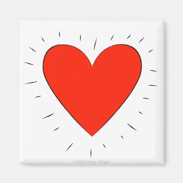 Liebendes Herz - Magnet (Vorne)