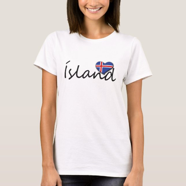 Liebendes Ísland T-Shirt (Vorderseite)