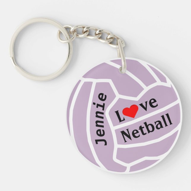 Liebenetball-Ball personalisiert Schlüsselanhänger (Vorderseite)