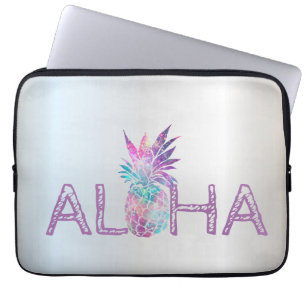 Liebenswerte Aloha Hawaiianische Ananas, Silber Laptopschutzhülle
