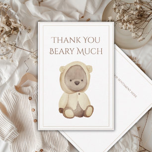 Liebenswerte Danke Beary Viel Baby Shower Karte
