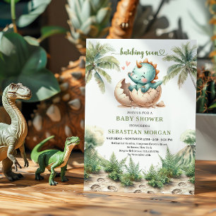 Liebenswerte Dinosaurier-Baby-Party-Einladung zum Einladung
