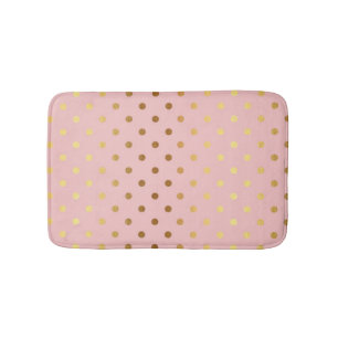 Liebenswerte falsche Gold Punkte Blumen Badematte