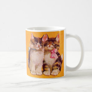 liebenswerte flauschige Kätzchen aus den 1930er Ja Kaffeetasse