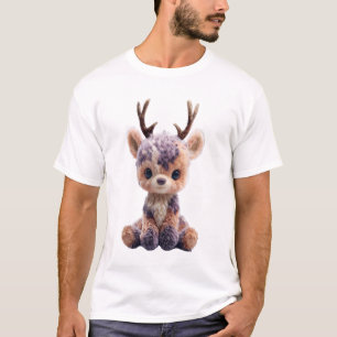 Liebenswerte gefleckte Hirsch-Plüschillustration f T-Shirt