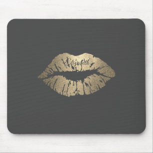 Liebenswerte goldene Glitter-Lippen - Personalisie Mousepad