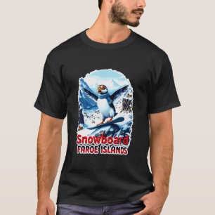 Liebenswerte Papageientaucher-Snowboard-Abenteuer T-Shirt