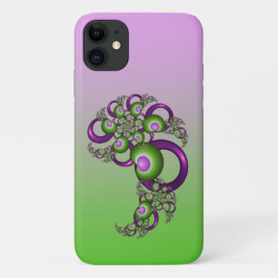 Liebenswerte rosa grüne Herzen modernes abstraktes Case-Mate iPhone Hülle