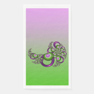 Liebenswerte rosa grüne Herzen modernes abstraktes Serviette
