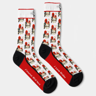 Liebenswerte Rotkopfspecht-Socken Socken