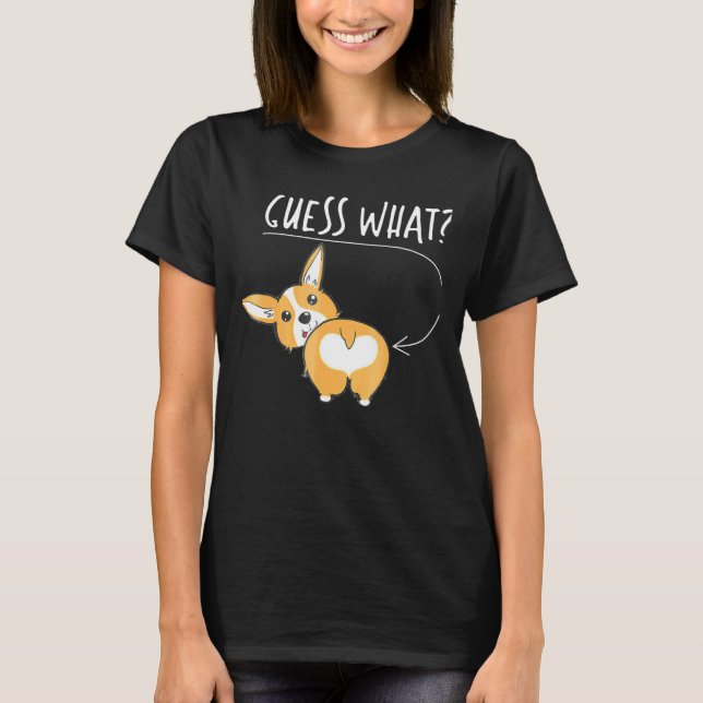 Liebenswerter Corgi Hintern Rate Was Tee (Vorderseite)