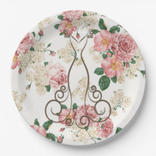 Liebenswerter Eleganter Rock,Blumenmuster-Personal Pappteller