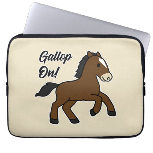 Liebenswerter Galopp! Glückliches Fohlen Kawaii-Pf Laptopschutzhülle