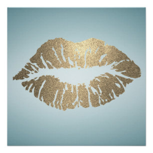 Liebenswerter Kuss, Lippen , Visagist Poster