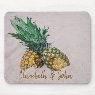 Liebenswerter Strand, Sand, Ananas - Personalisier Mousepad
