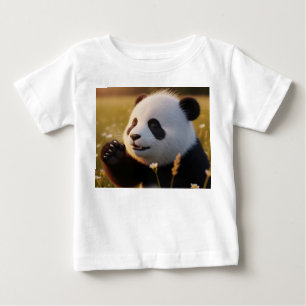 Liebenswertes 3D-Baby-Panda-Niesen-Porträt Baby T-shirt